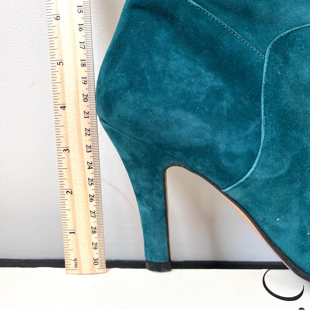 Anthropologie Knee High Lenora teal suede boot, Delia size 40 euro or 9 USA - Picture 5 of 16